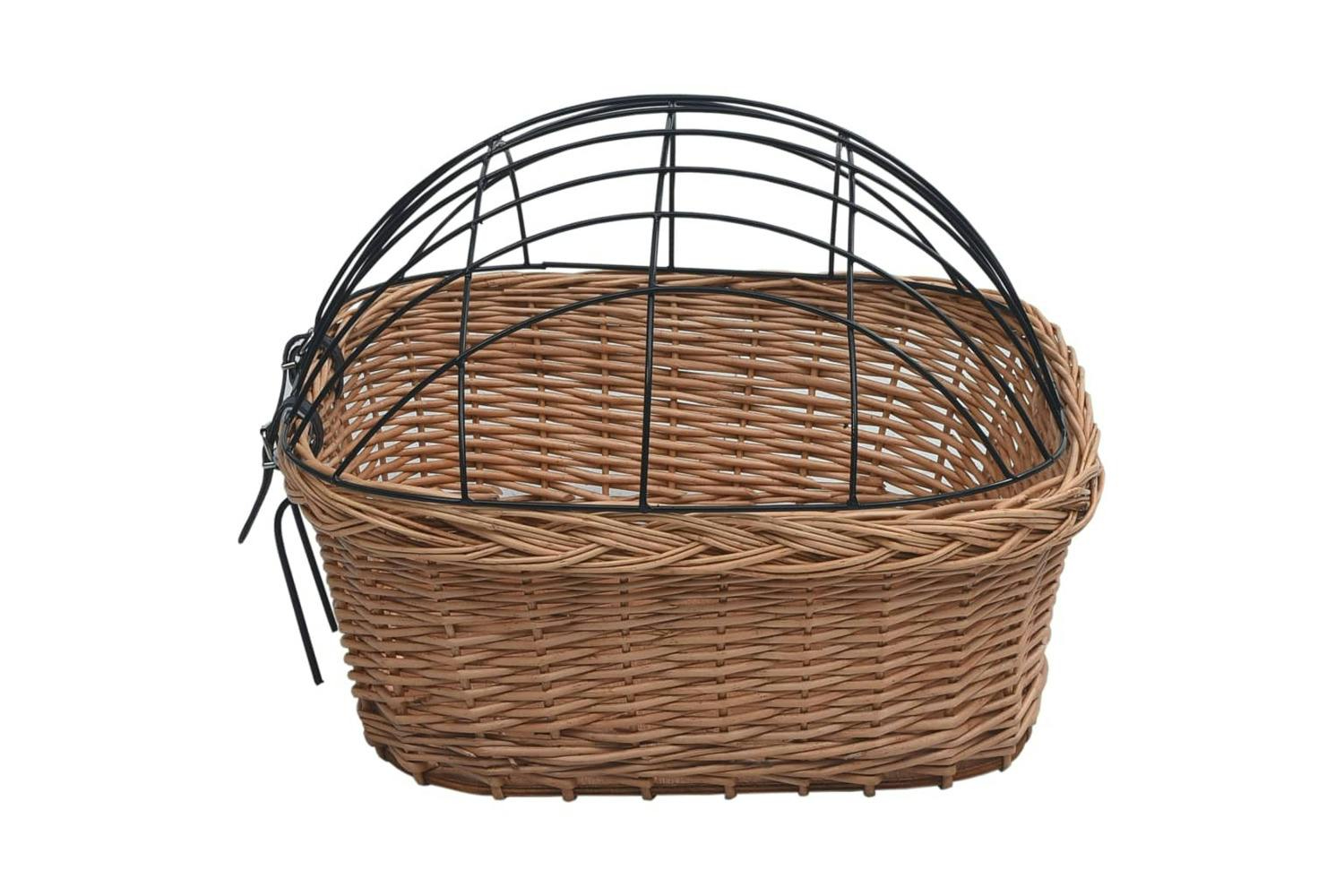 vidaXL 170902 Bike Front Basket With Cover 50x45x35cm Natur