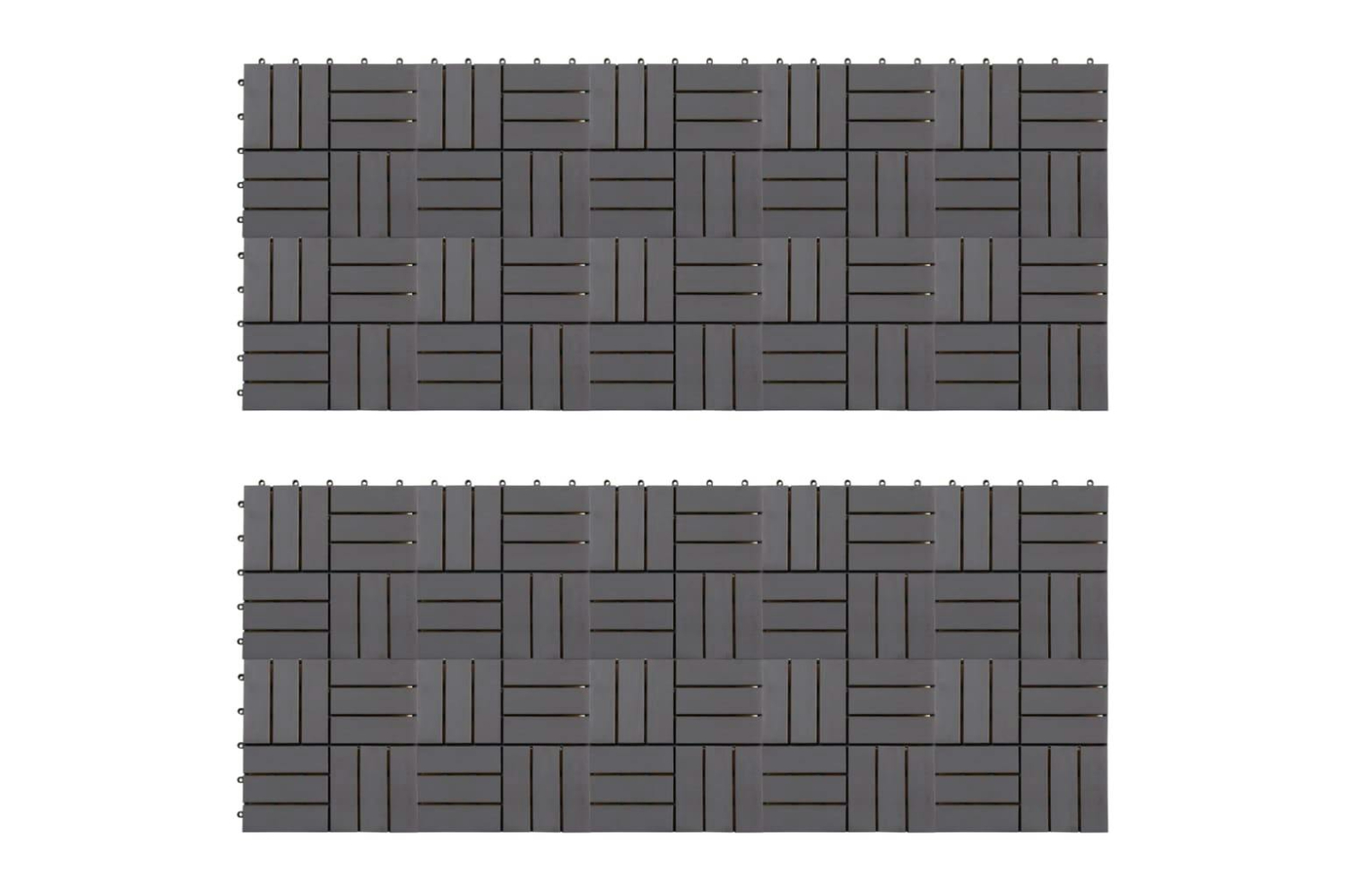 vidaXL 3054434 Decking Tiles 20 Pcs Grey Wash 30x30cm Solid