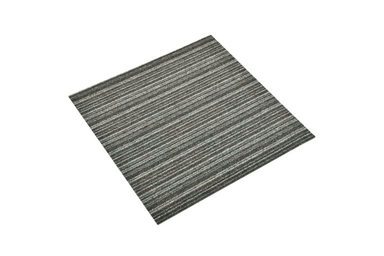Vidaxl 147308 Carpet Floor Tiles 20 Pcs 5 M2 50x50 Cm Stripe