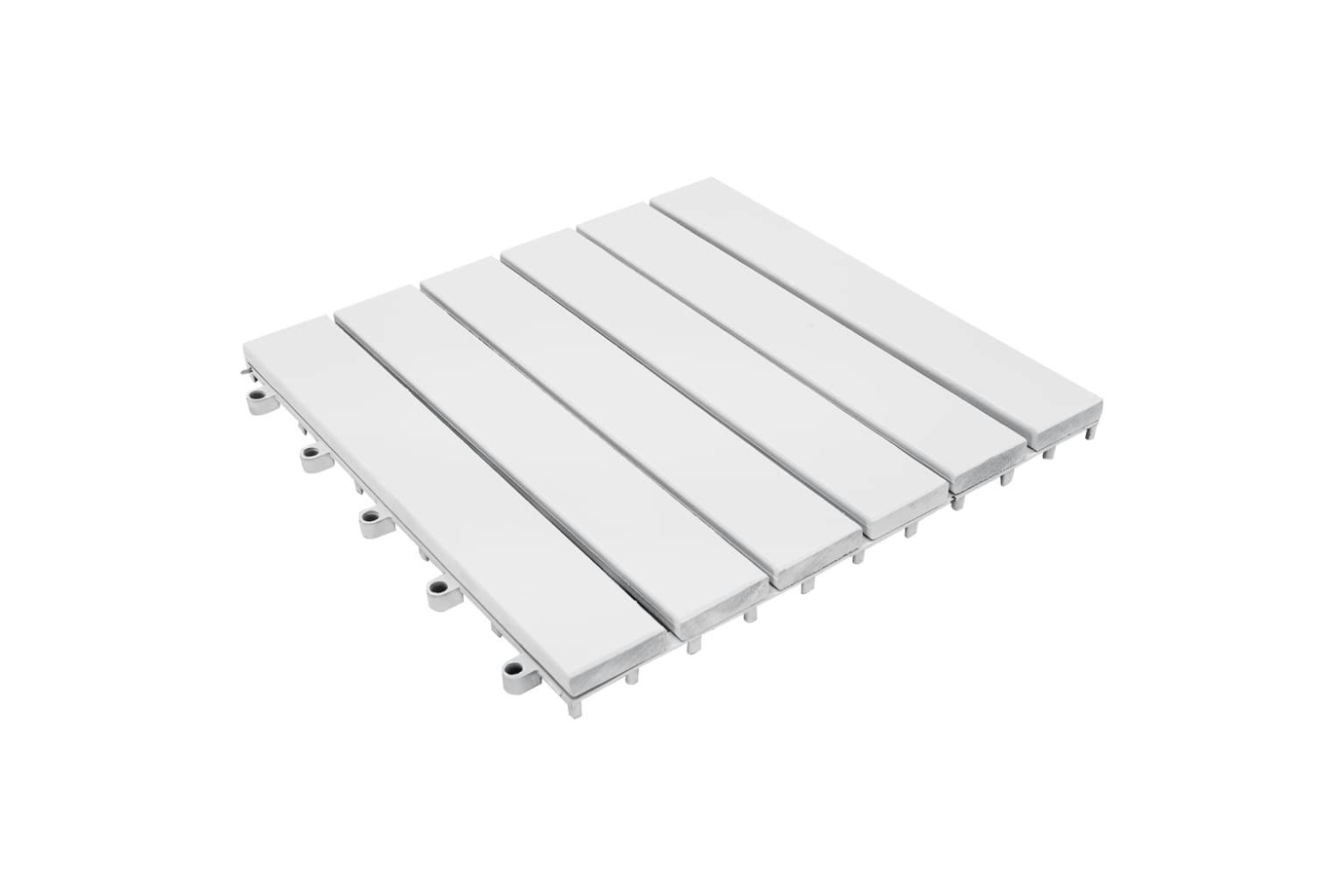 vidaXL 3114663 Decking Tiles 30 Pcs White 30x30cm Solid Woo