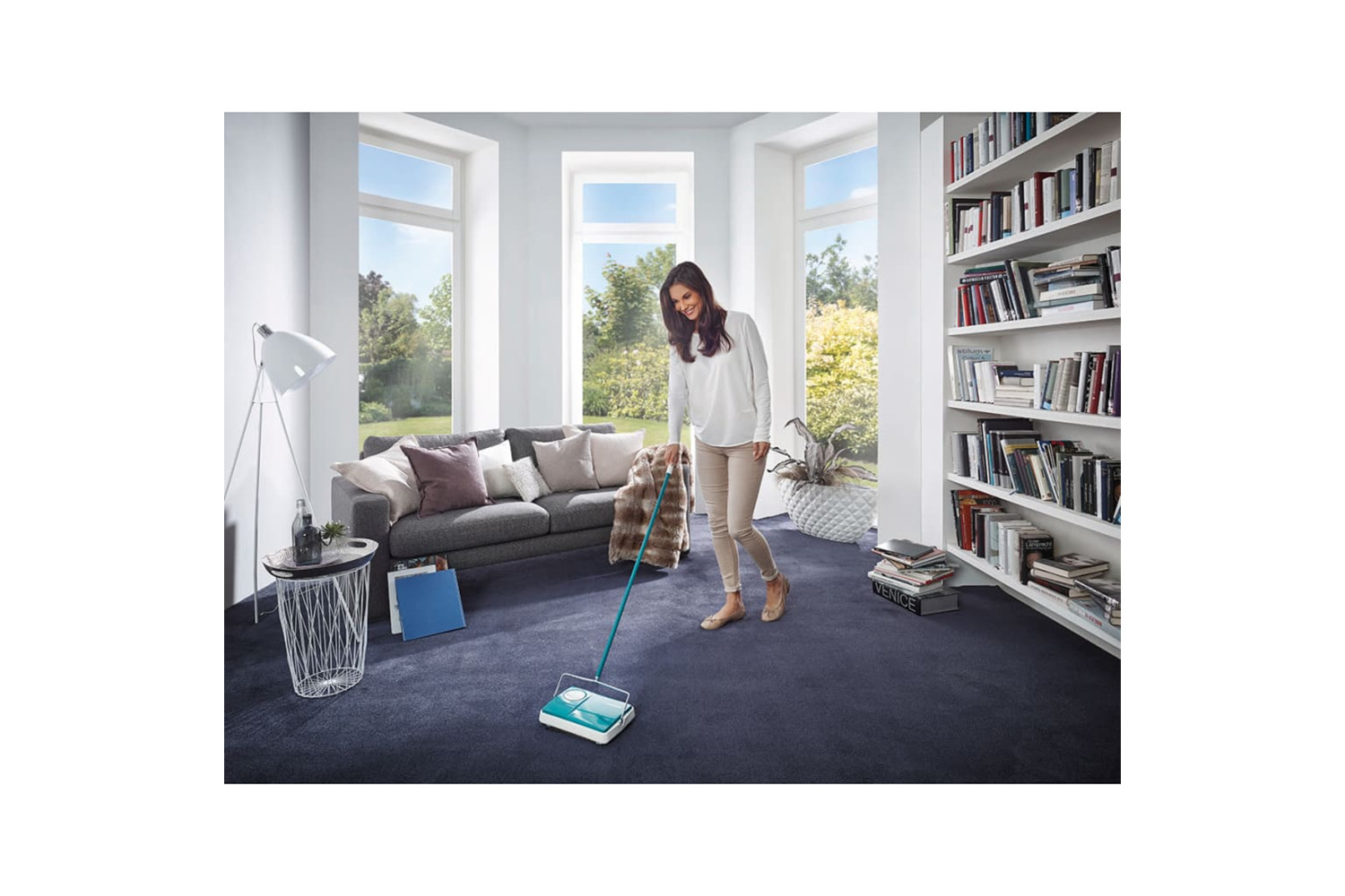 Leifheit Carpet Sweeper Regulus Turquoise And White 11700 Ireland