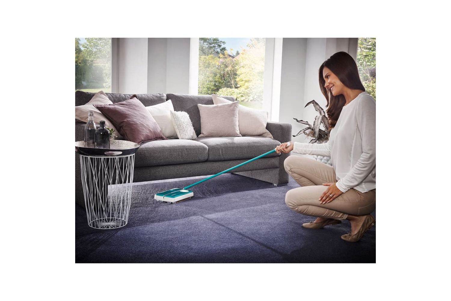Leifheit Carpet Sweeper Regulus Turquoise And White 11700 Ireland