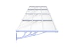 Vidaxl Door Canopy Grey And Transparent 396x90 Cm Polycarbonate