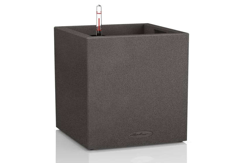 Lechuza Planter Canto Stone 30 Low All-in-one Graphite Black