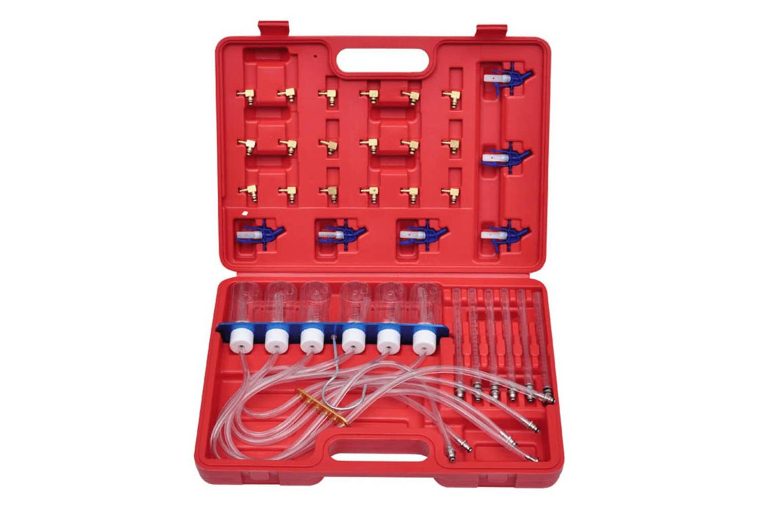 vidaXL 210040 Flow Meter For Common Rail Diesel With Adaptor Set