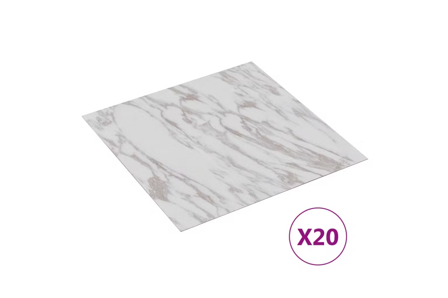 Vidaxl Self-adhesive Flooring Planks 20 Pcs Pvc 1.86 M² White Marble