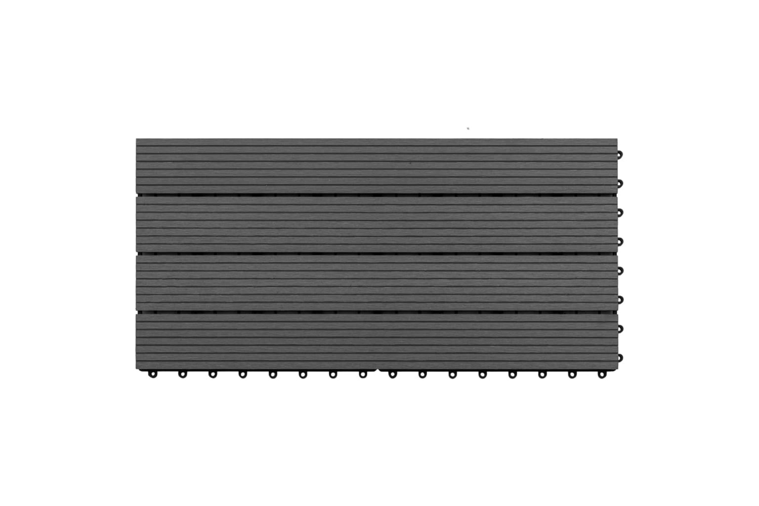 vidaXL 149029 Decking Tiles 6 Pcs Wpc 60x30cm 1.08 M2 Black