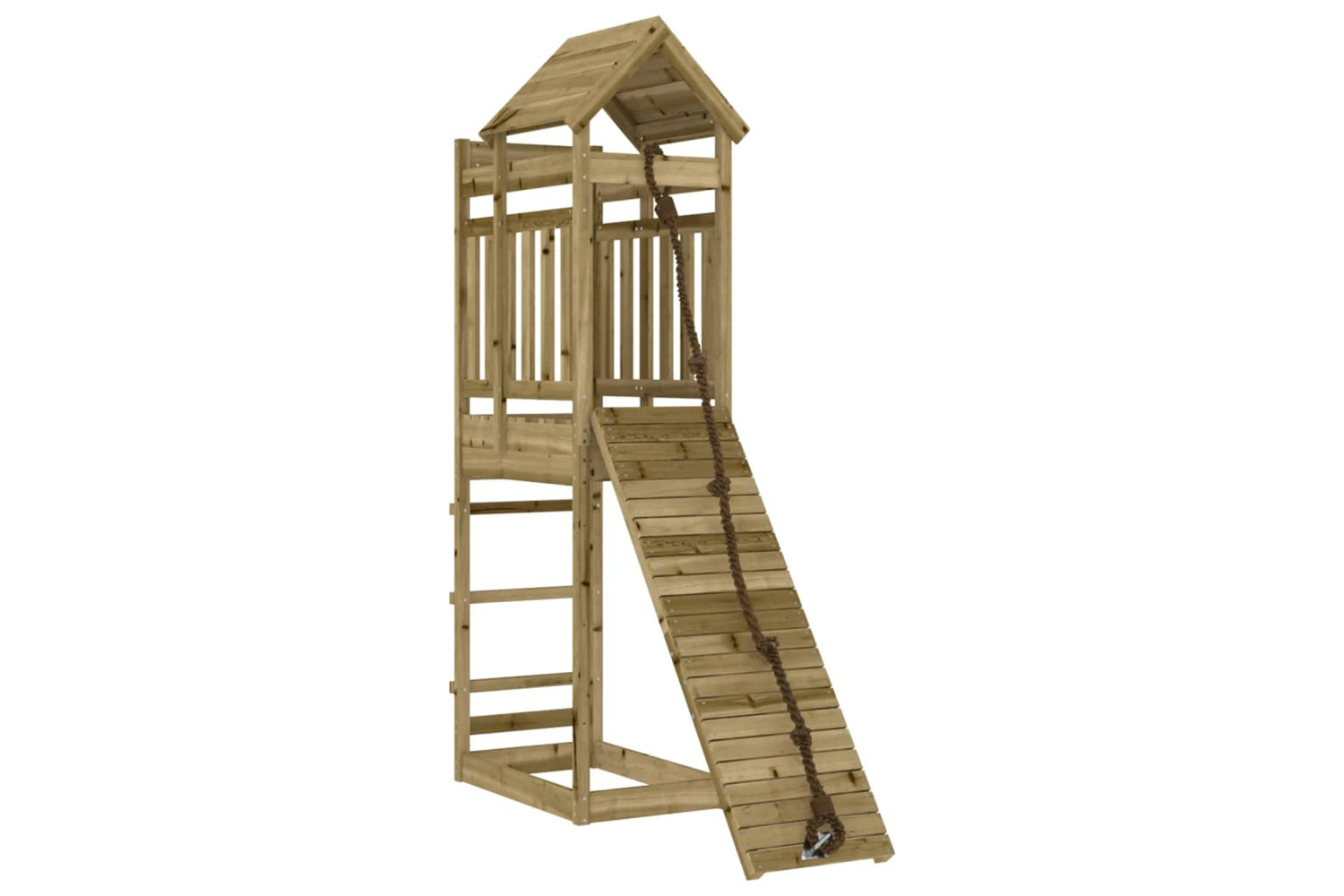 vidaXL 3156942 Playhouse With Climbing Wall Impregnated Wood Pine