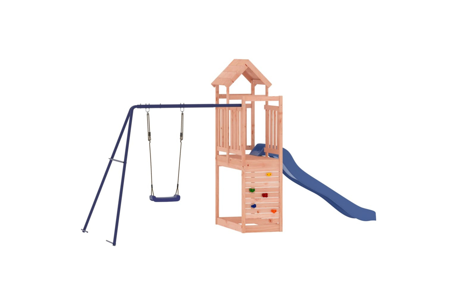 vidaXL 3155904 Playhouse With Slide Swing Solid Wood Douglas
