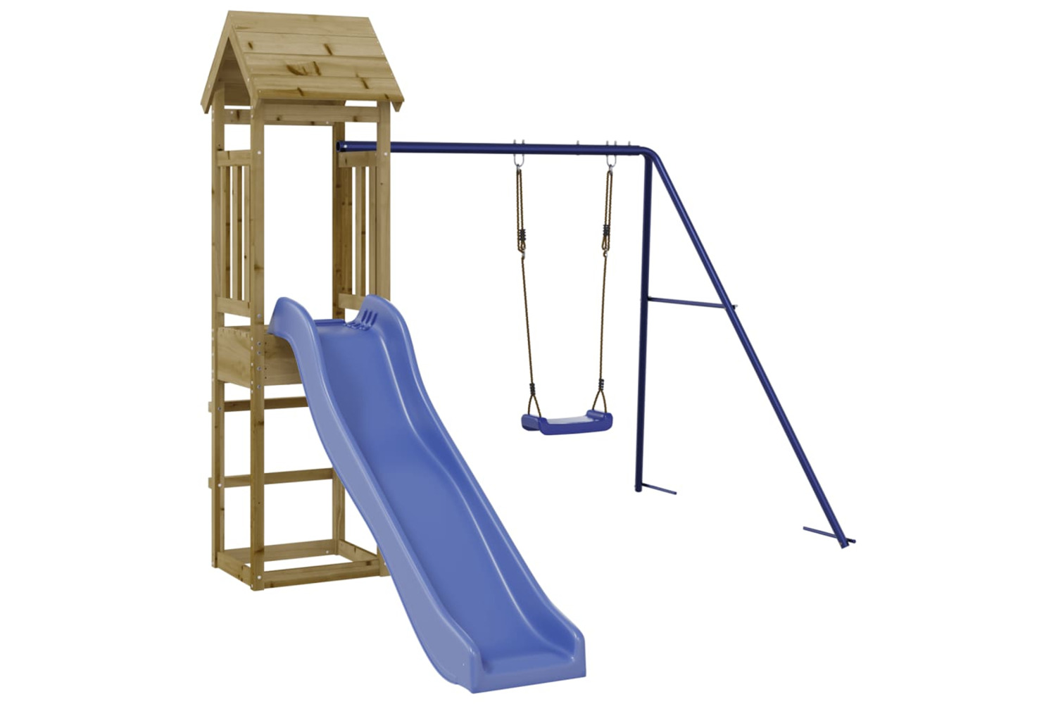 vidaXL 3155821 Playhouse With Slide Swing Impregnated Wood Pine