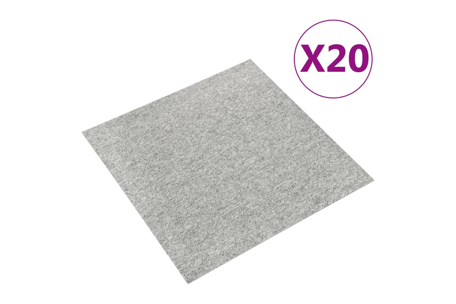 vidaXL 147310 Carpet Floor Tiles 20 Pcs 5 M2 50x50cm Light