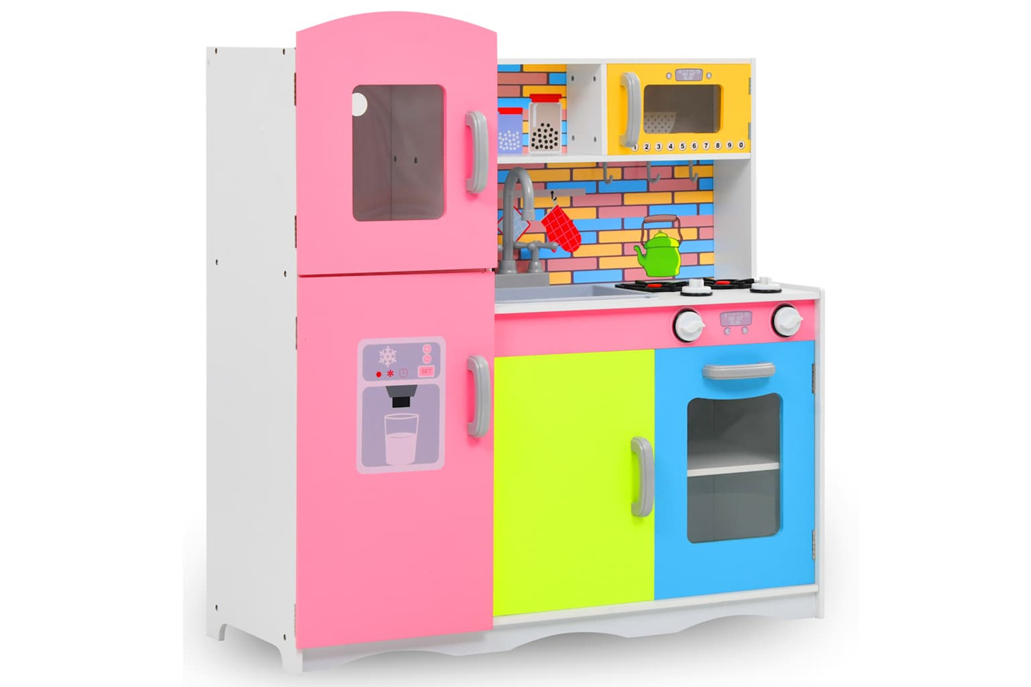 Vidaxl Kids' Play Kitchen Mdf 80x30x85 Cm Multicolour