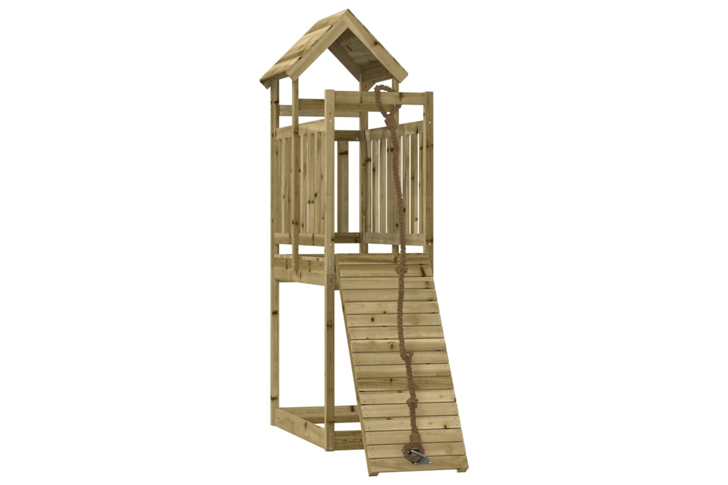 vidaXL 3155965 Playhouse With Climbing Wall Impregnated Wood Pine