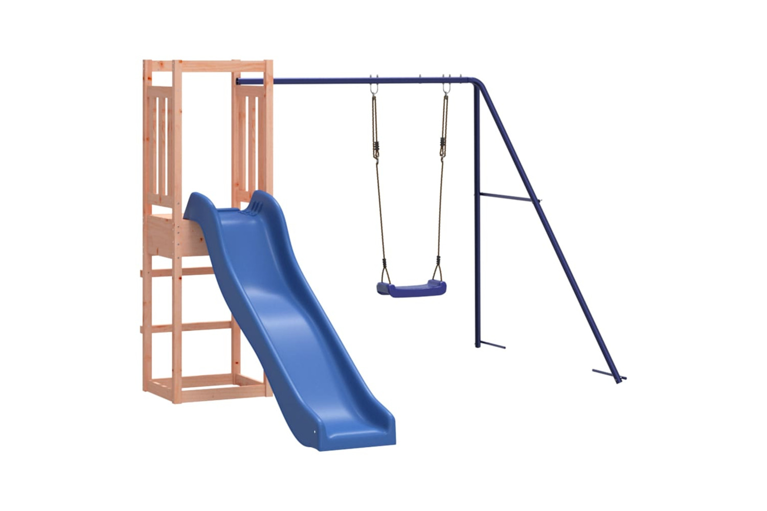 vidaXL 3155955 Playhouse With Slide Swing Solid Wood Douglas