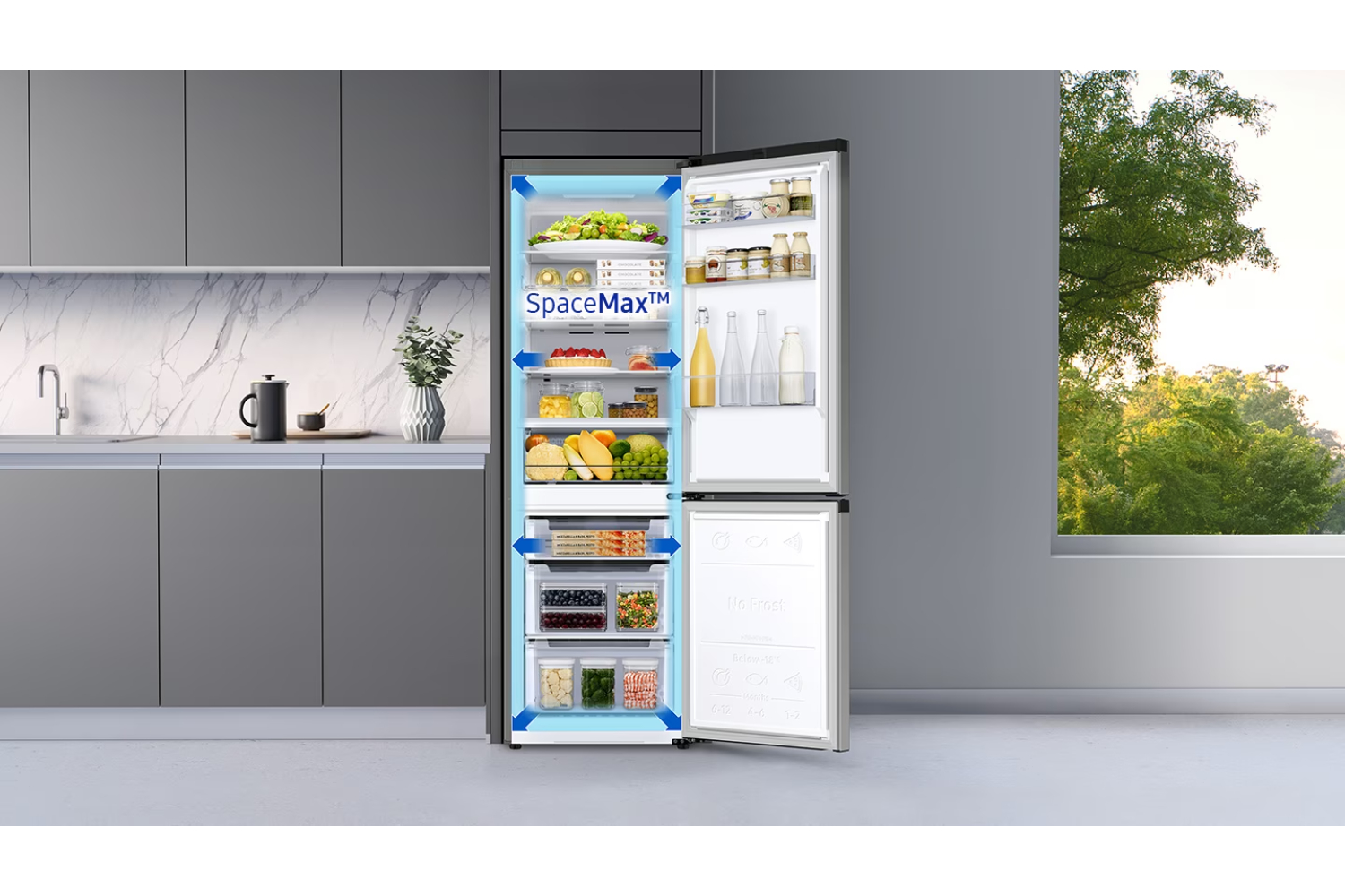 Samsung Series 6  Classic Fidge Freezer with All Around Cooling | RB34C600EBN/EU