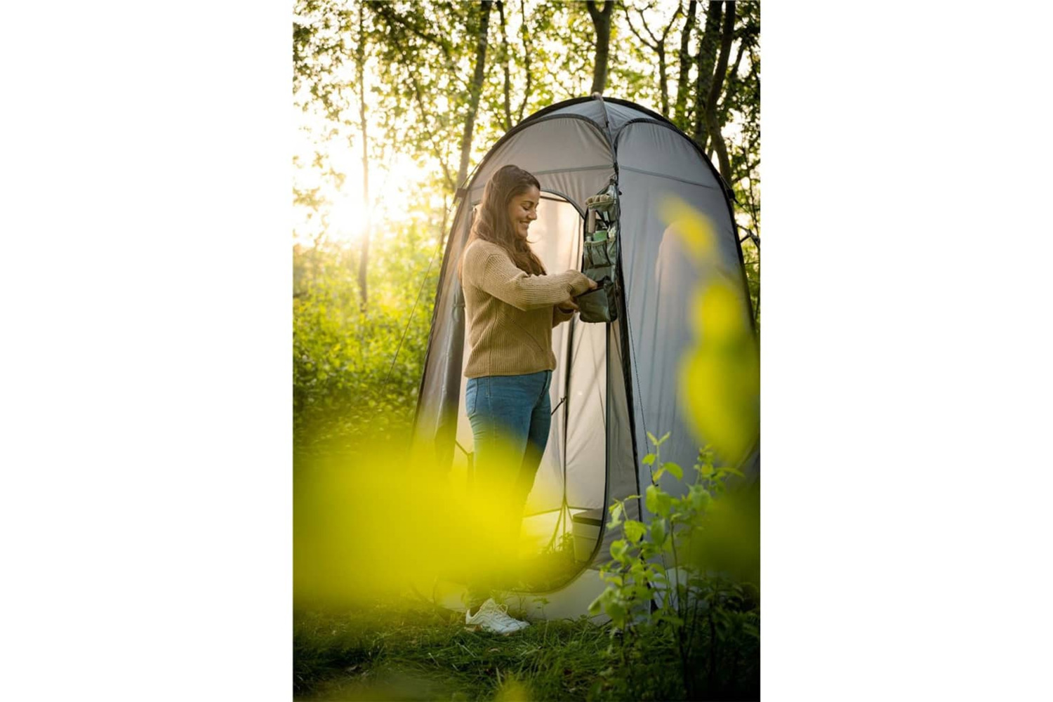 Easy Camp 441789 Pop-up Toilet Tent Little Loo Granite Grey