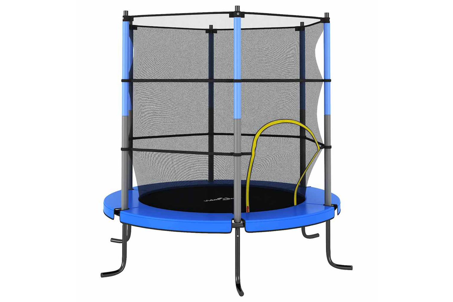 Vidaxl Trampoline With Safety Net Round 140x160 Cm Blue