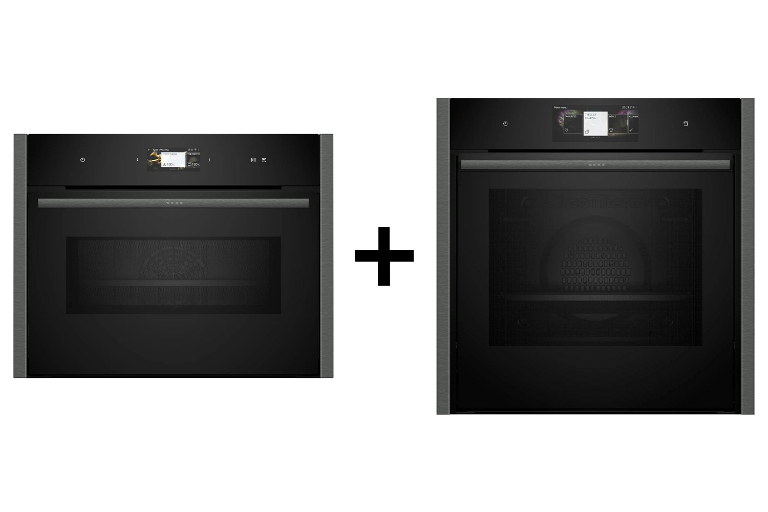 Neff N90 Builtin Compact Single Oven and N90 Slide and Hide Builtin
