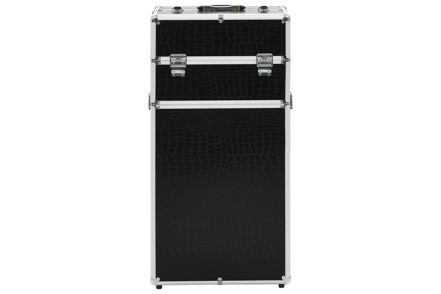 vidaXL 91824 Make-up Trolley Aluminium Black With Crocodile Pattern