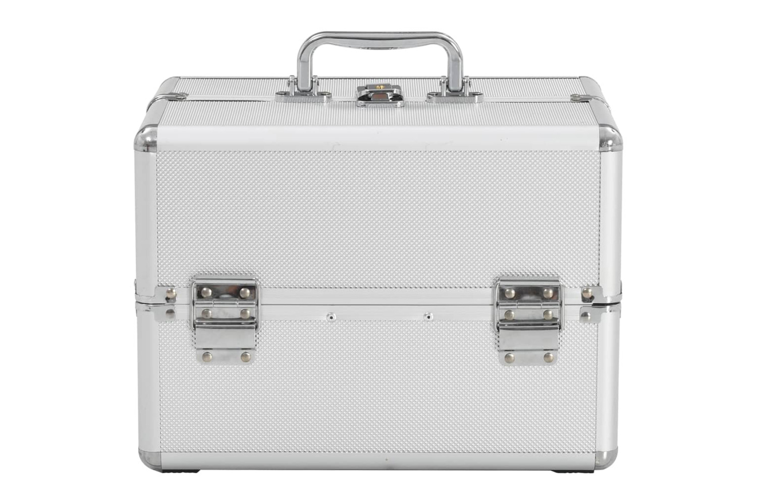 vidaXL 91828 Make-up Case 22x30x21cm Silver Aluminium