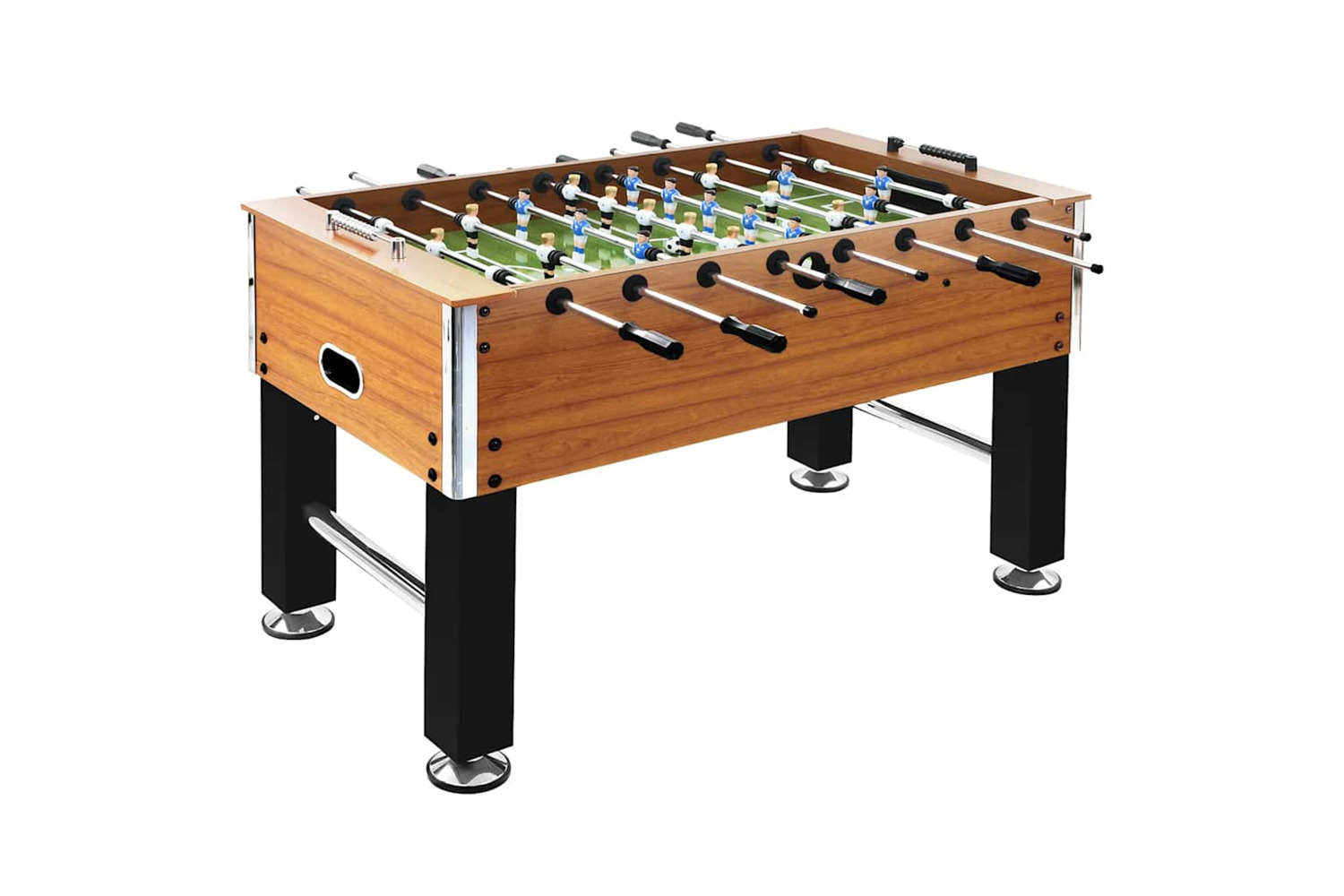 Vidaxl Football Table Steel 60 Kg 140x74.5x87.5 Cm Light Brown And Black