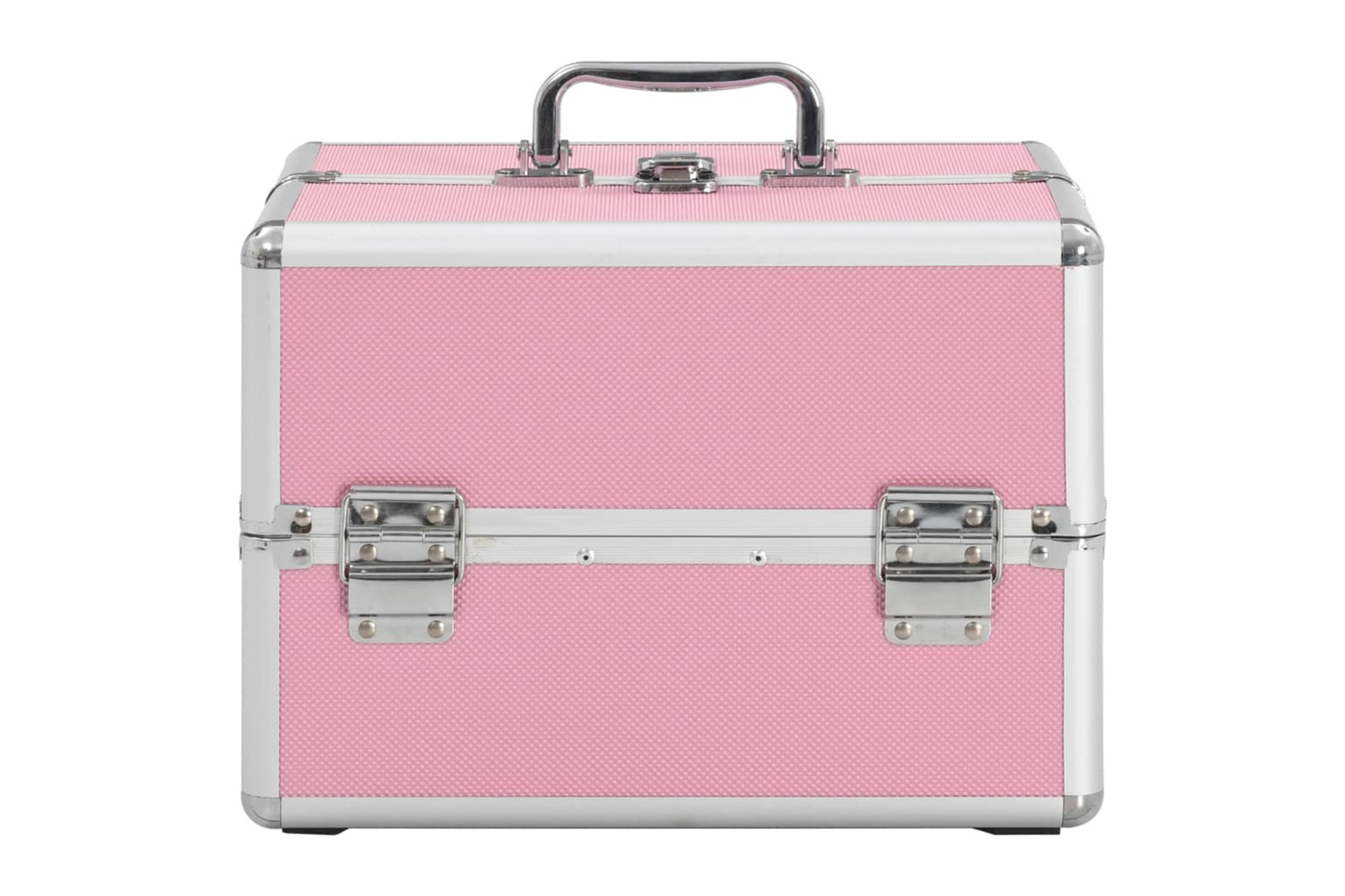 vidaXL 91830 Make-up Case 22x30x21cm Pink Aluminium