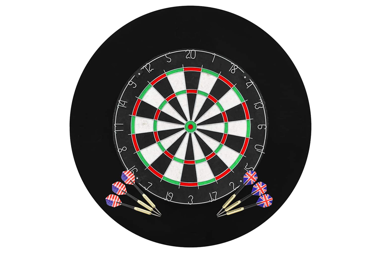 Vidaxl Professional Dart Set With Dartboard And Surround Sisal Steel