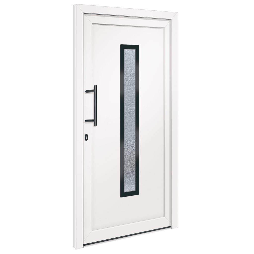 vidaXL 3157078 Front Door White 108x208cm Pvc