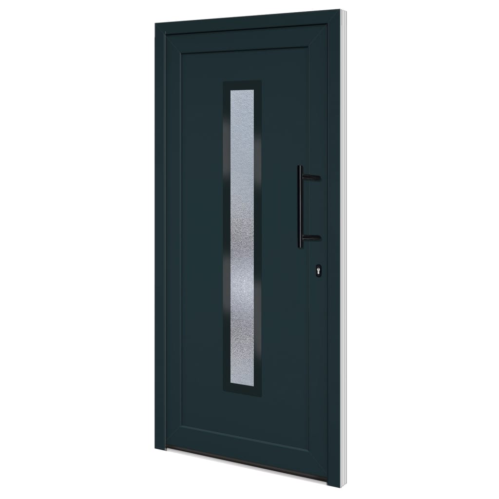 vidaXL 3157090 Front Door Anthracite 98x200cm Pvc