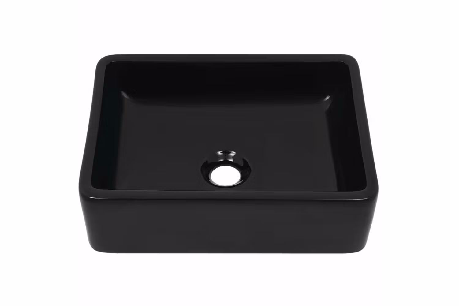 vidaXL 142734 Basin Ceramic Rectangular Black 41x30x12cm