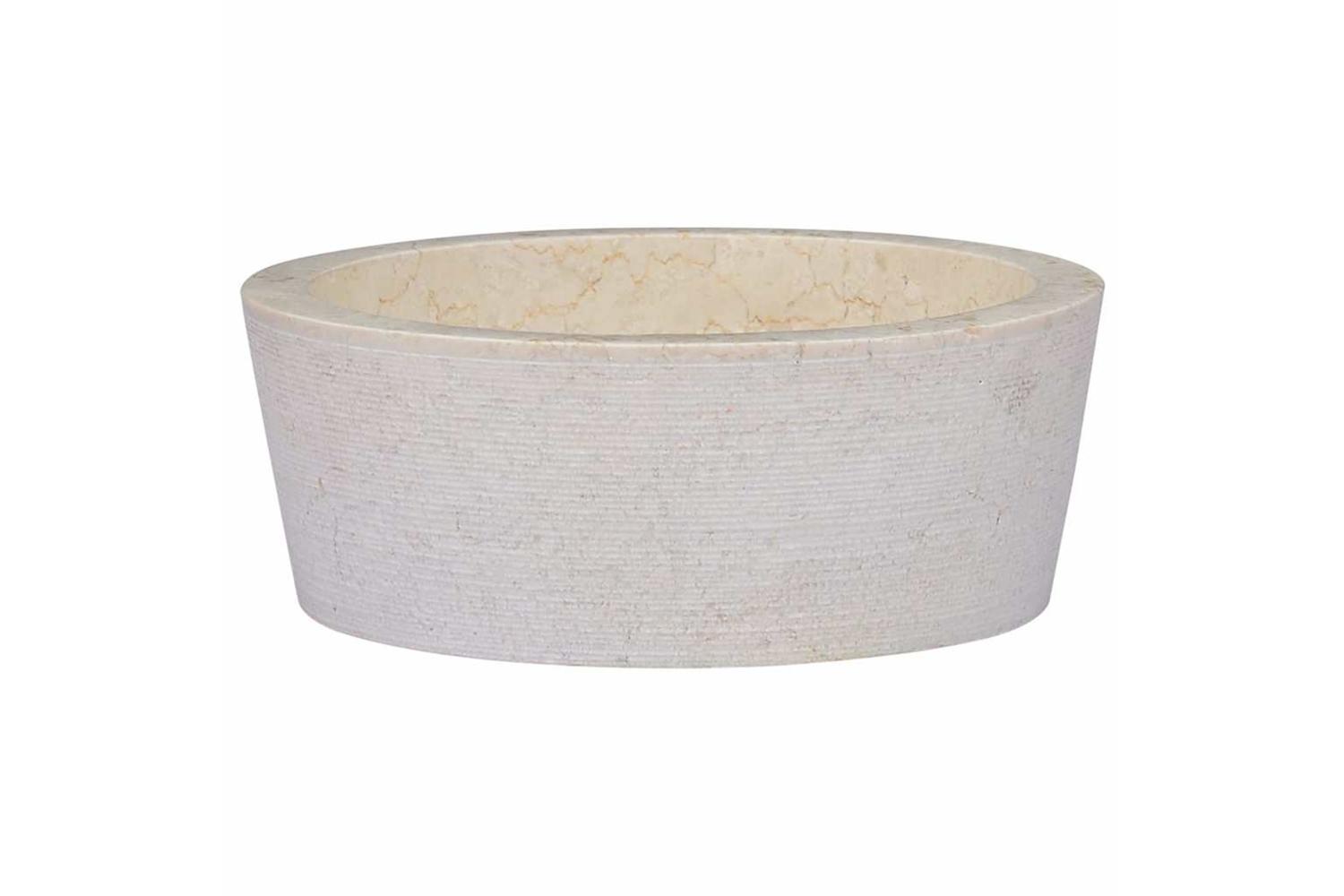 Vidaxl Sink Cream Ø40x15 Cm Marble