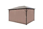 Vidaxl 41626 Gazebo With Curtain Brown Aluminium 400 X 300 Cm