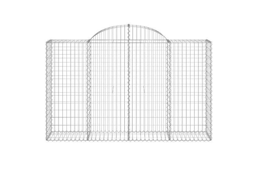 Vidaxl 3146344 Arched Gabion Baskets 5 Pcs 200x50x120/140 Cm Galvanised Iron