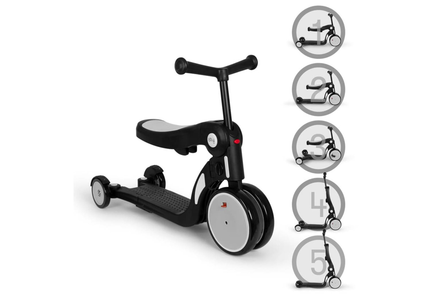 Billy 444387 5-in-1 Kids Scooter Quince Grey
