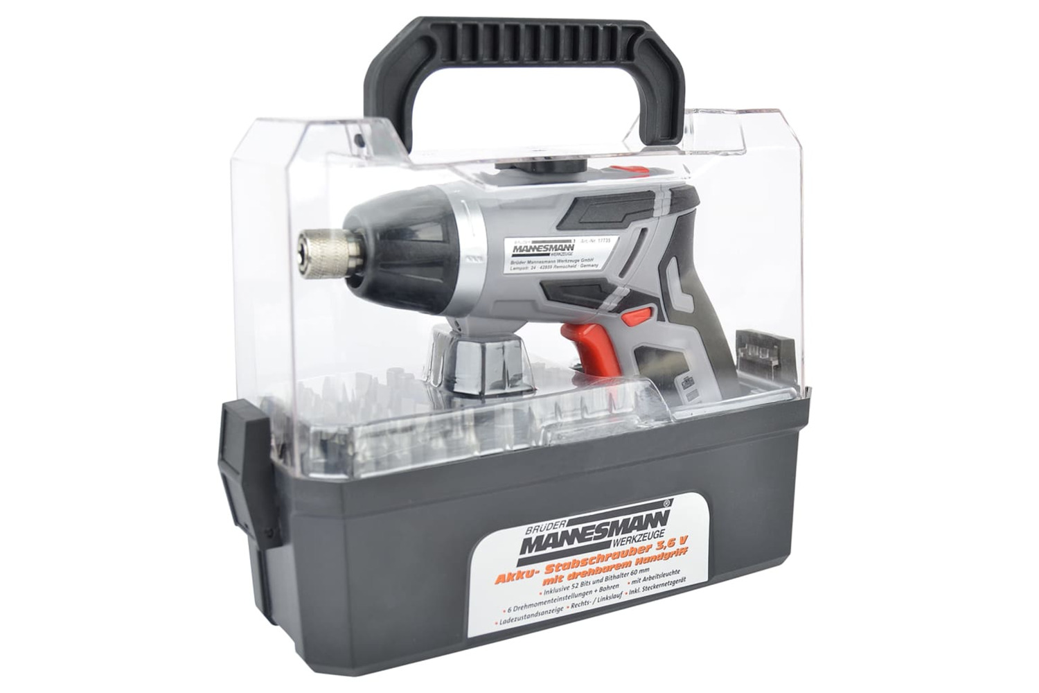 Bruder Mannesmann 440334 52 Piece Rechargeable Screwdriver 3.6 V