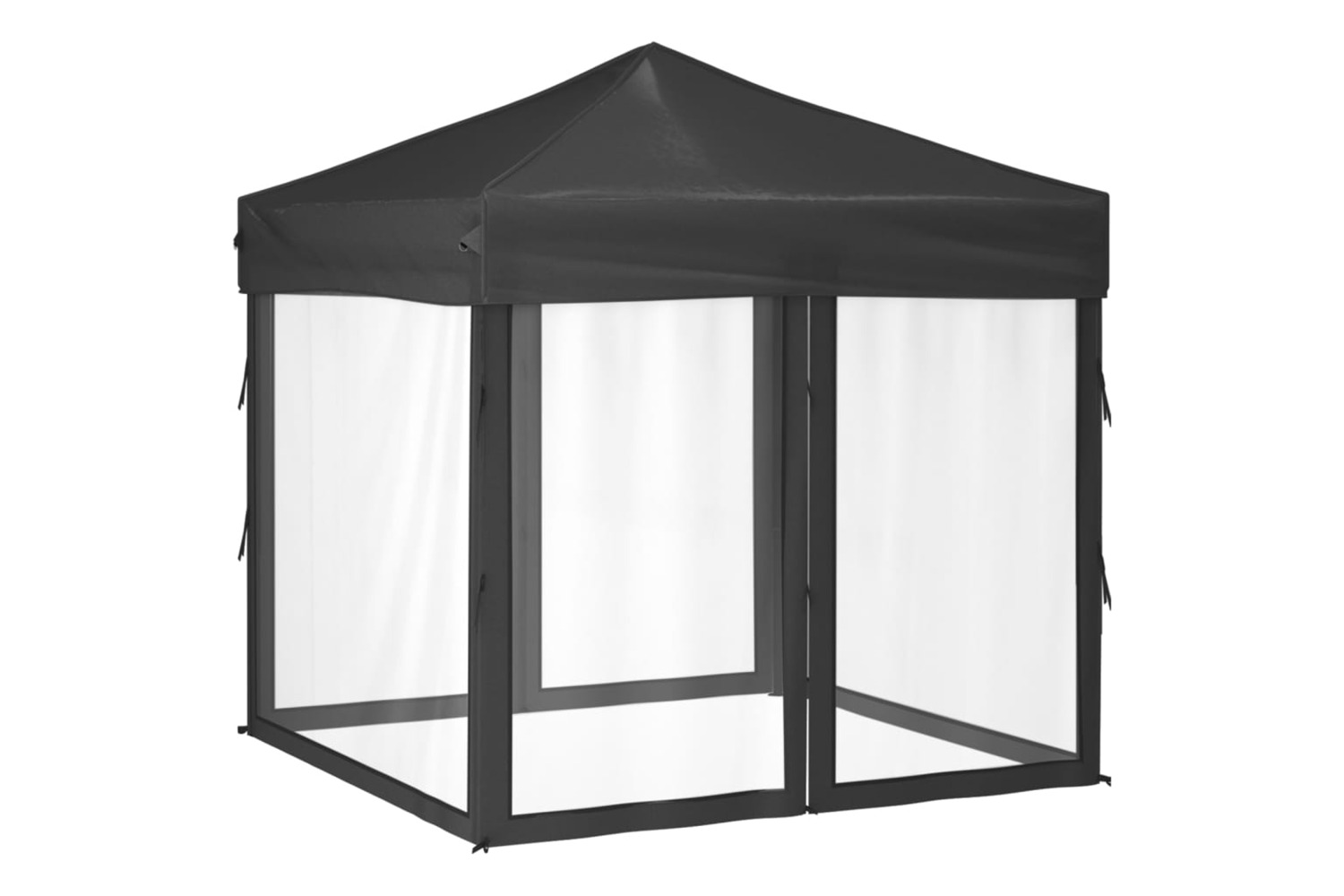 vidaXL 93509 Folding Party Tent With Sidewalls Anthracite 2x2 M
