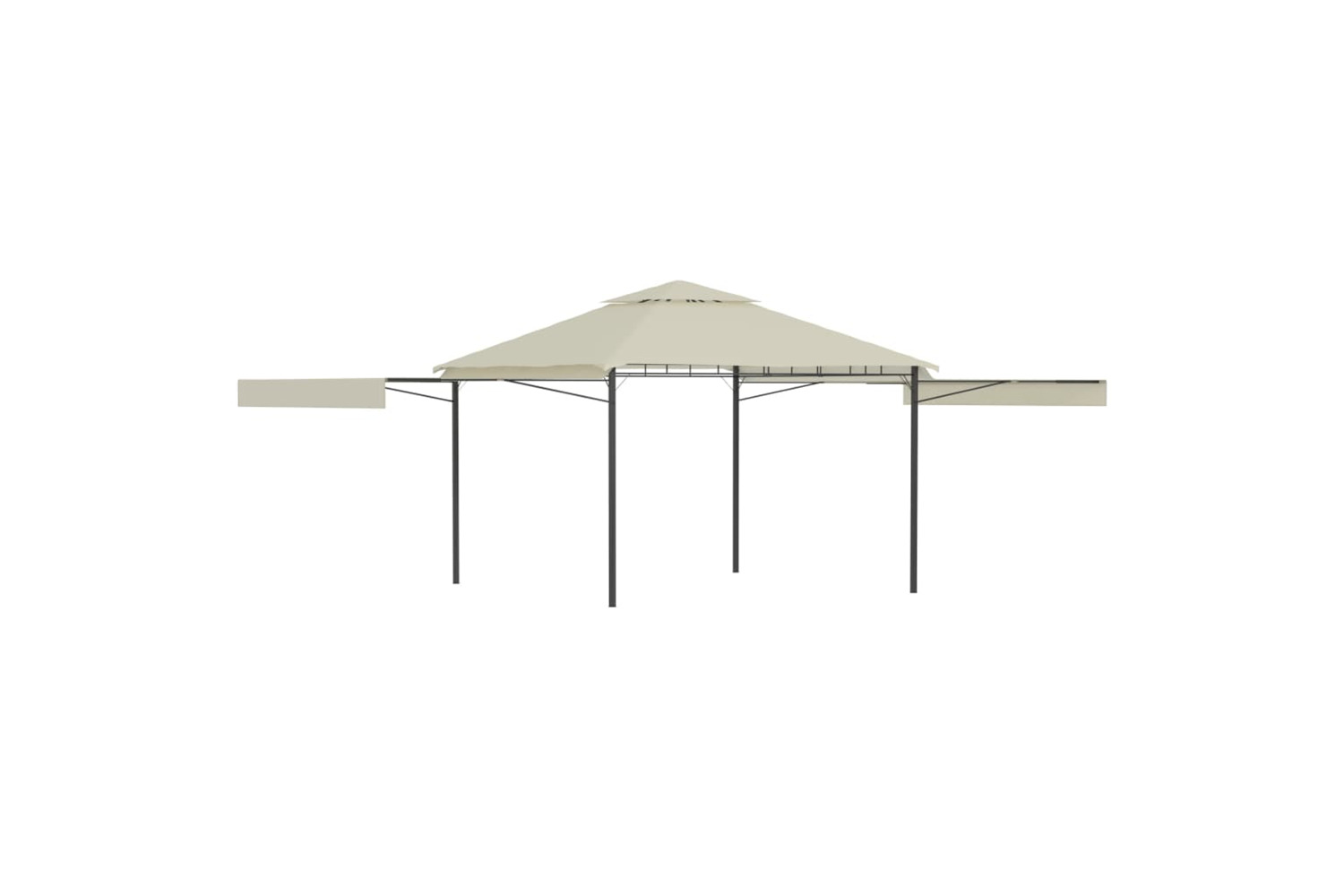 vidaXL 48003 Gazebo With Double Extended Roofs 3x3x2.75 M Cream 180 G/m²