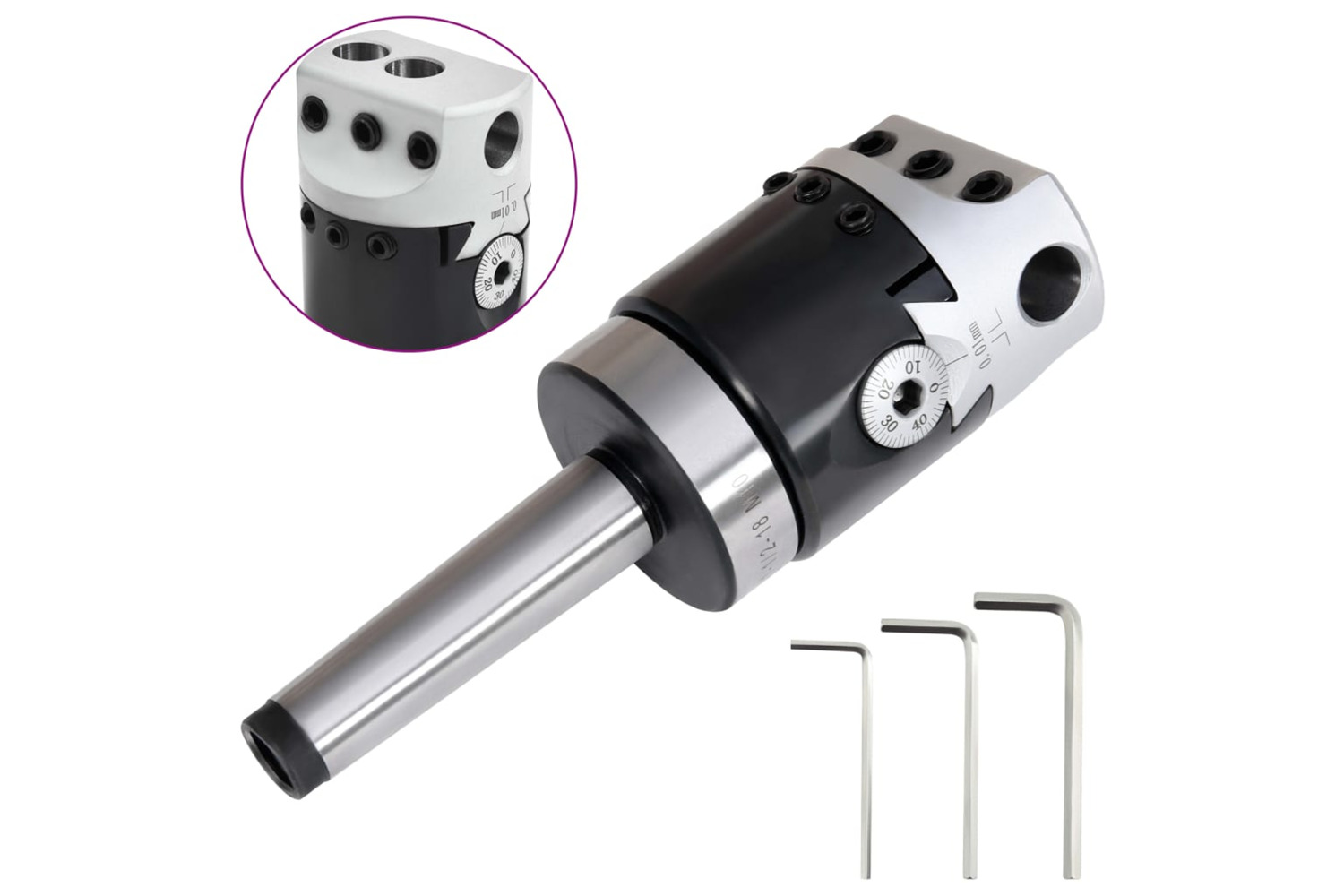 vidaXL 146680 50mm Boring Head With Mt2 Boring Shank For Lathe Milling