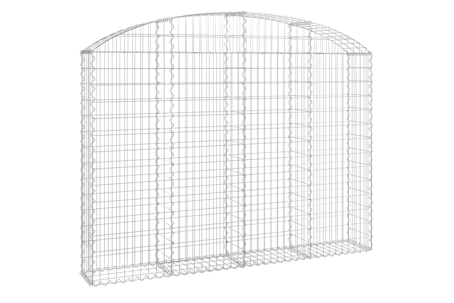 vidaXL 153467 Arched Gabion Basket 200x30x140/160cm Galvanised Iron