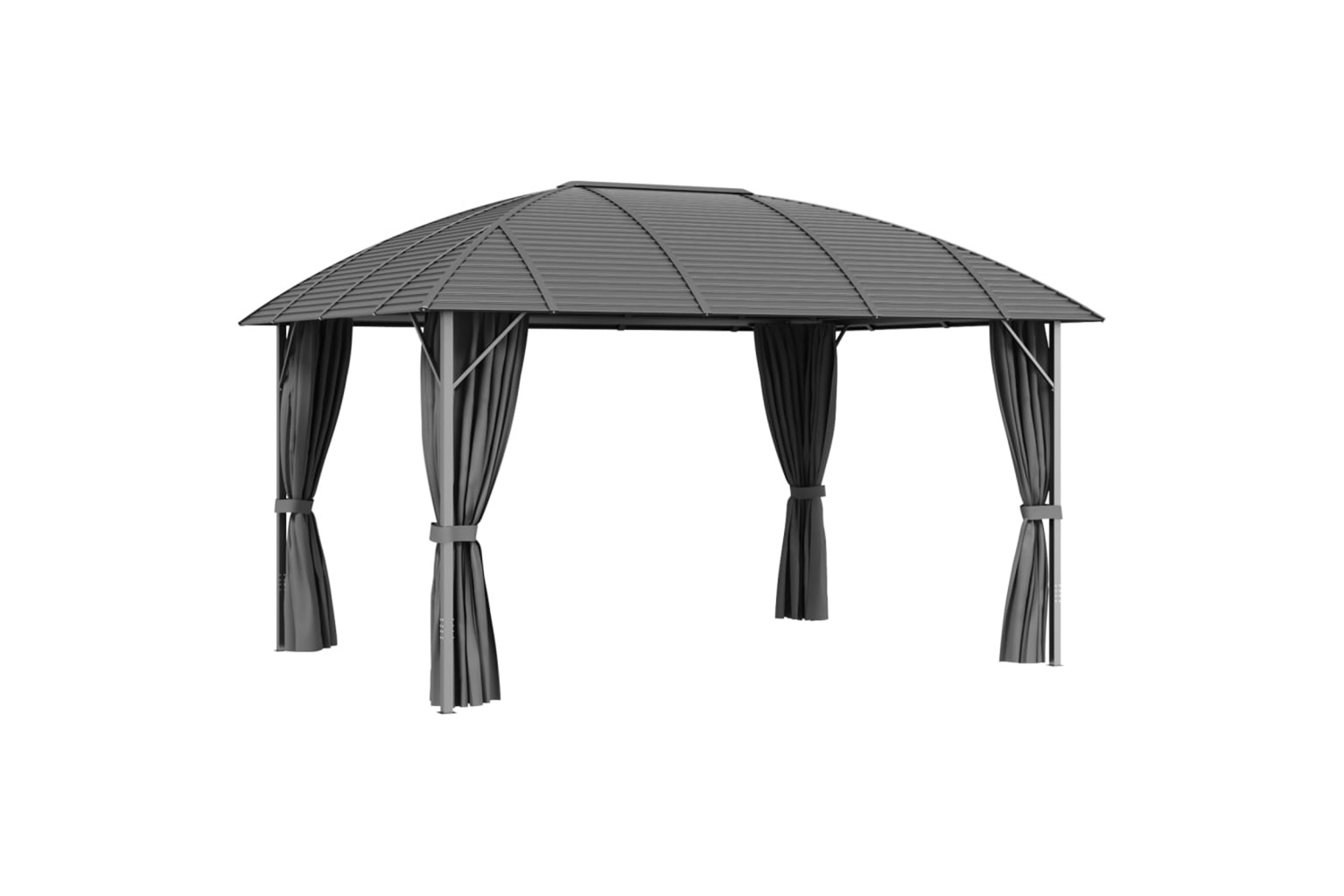 vidaXL 315258 Gazebo With Sidewalls&arch Roof 3x4 M Anthracite