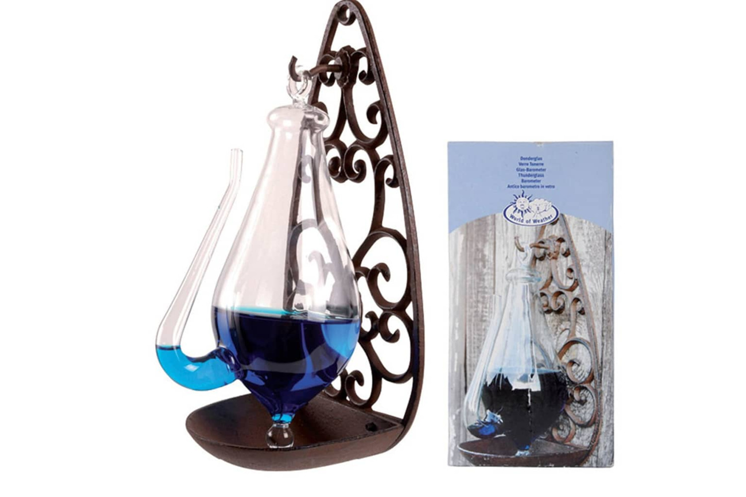 Esschert Design 411491 Weather Glass With Cast Iron Holder 0.5 L Th31