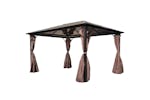 Vidaxl 41626 Gazebo With Curtain Brown Aluminium 400 X 300 Cm