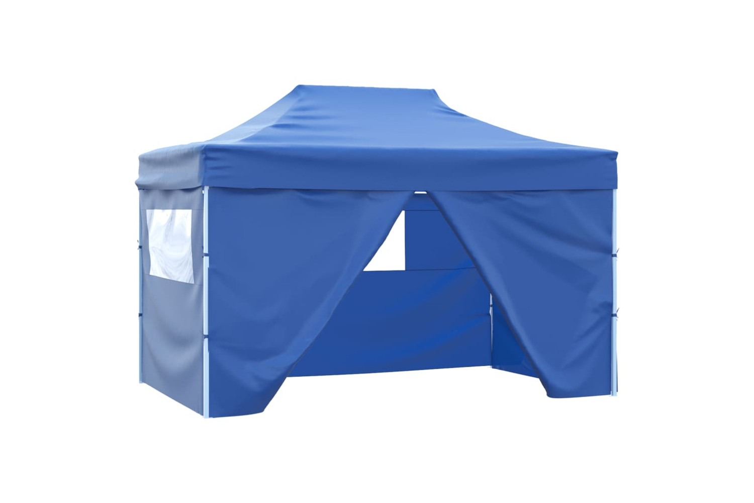 vidaXL Foldable Tent Pop-up With 4 Side Walls 3x4.5 M Blue