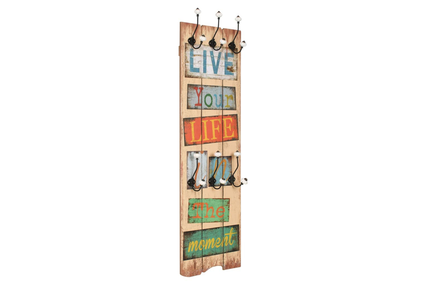 vidaXL 245849 Wall-mounted Coat Rack With 6 Hooks 120x40cm Live Life