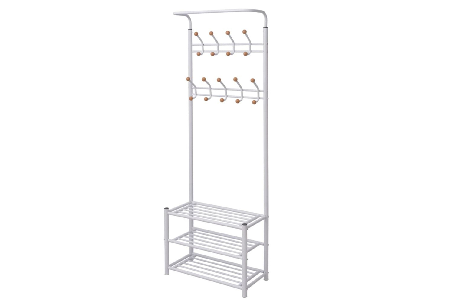 vidaXL 243727 Clothes Rack With Shoe Storage 68x32x182.5cm White