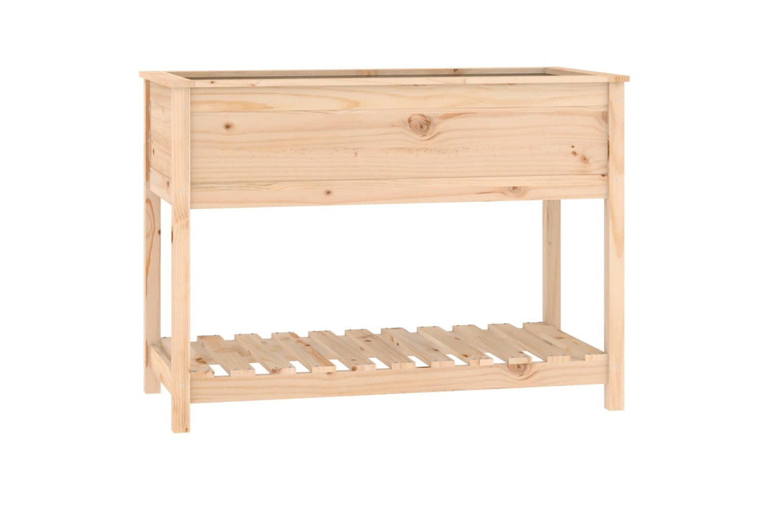 vidaXL 823787 Planter With Shelf 111.5x54x81cm Solid Wood Pine