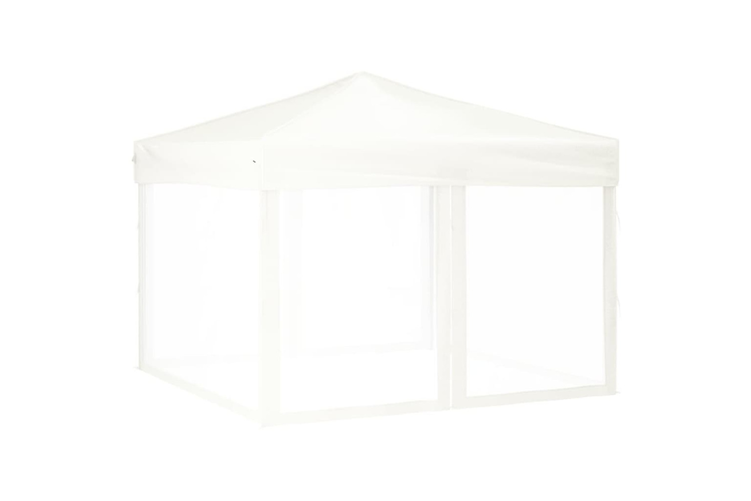 vidaXL 93531 Folding Party Tent With Sidewalls White 3x3 M