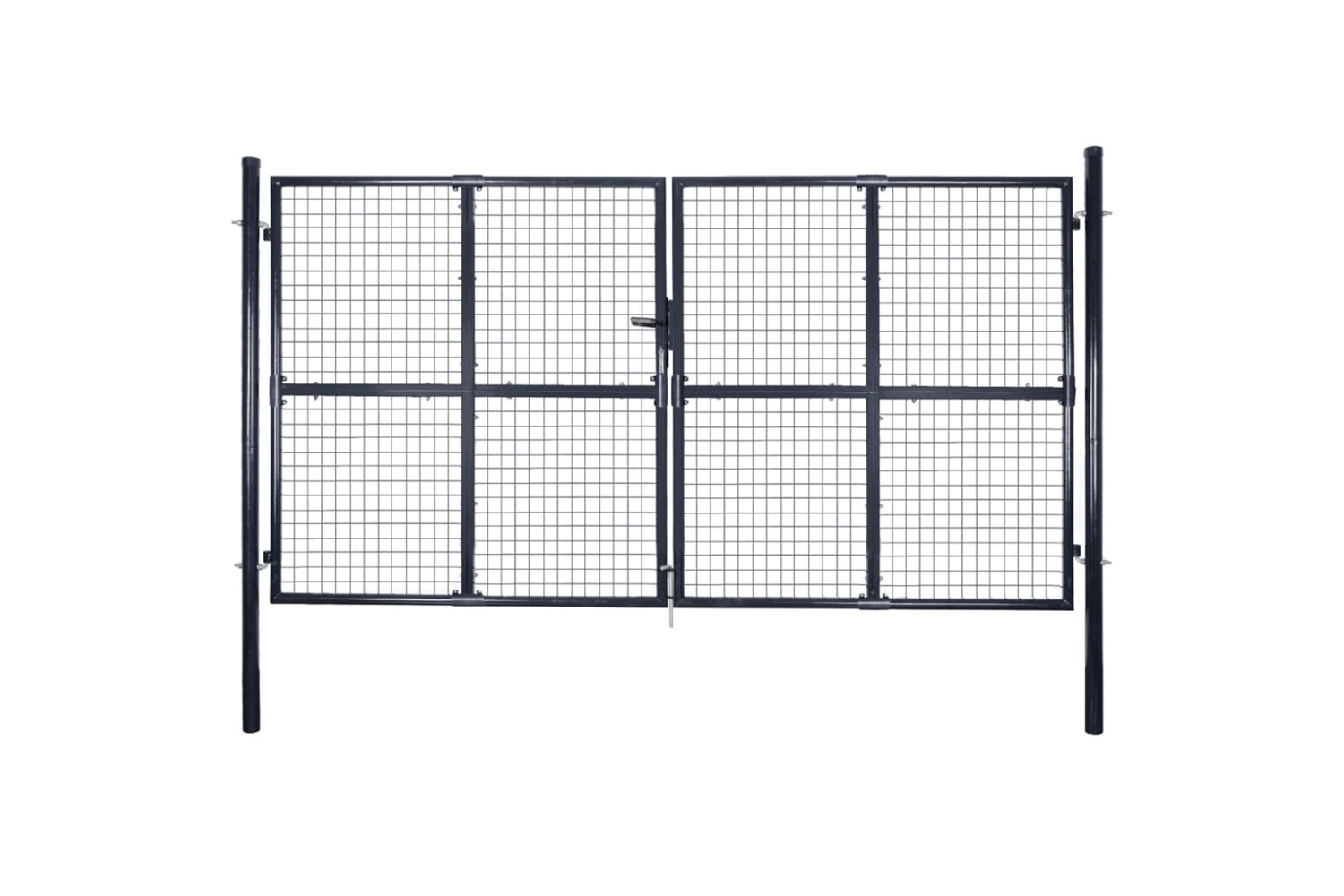 vidaXL 143366 Mesh Garden Gate Galvanised Steel 289x175cm Grey