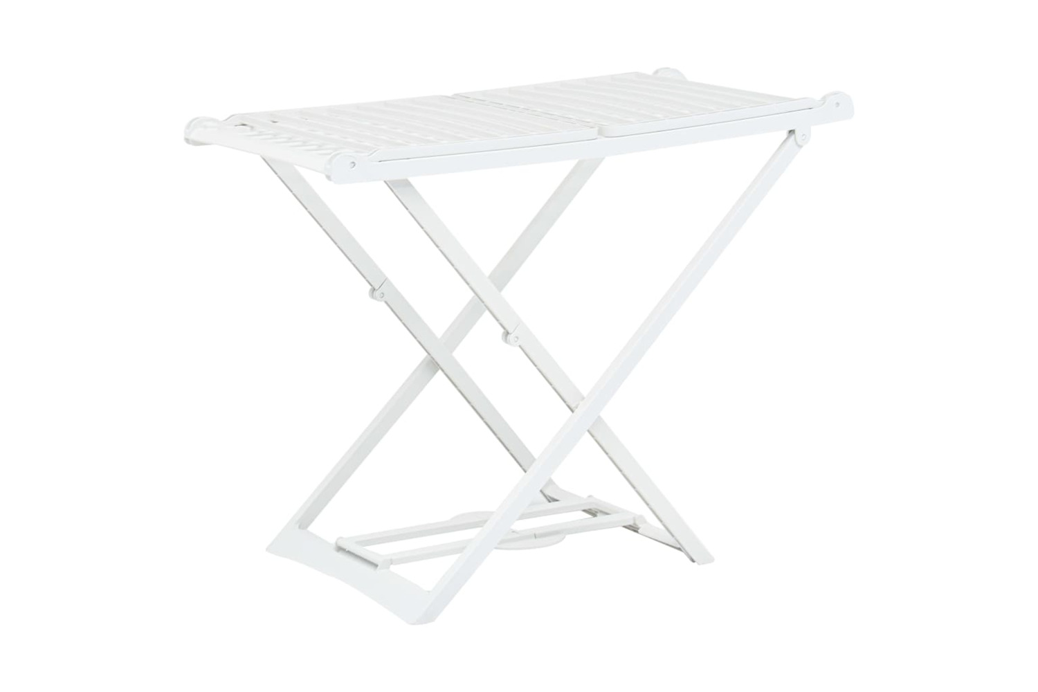 vidaXL 48817 Folding Clothes Dry Rack White Plastic
