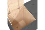 Vidaxl 823571 Laundry Box Grey 88.5x44x66 Cm Solid Wood Pine